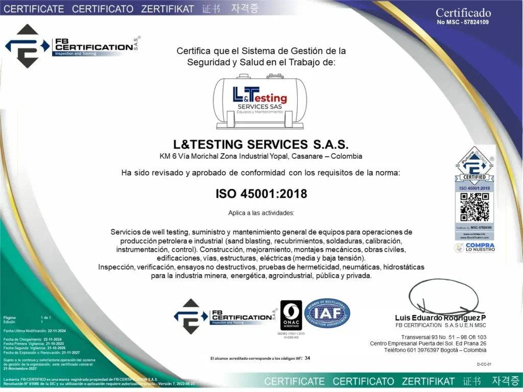 Sistema gestión de calidad