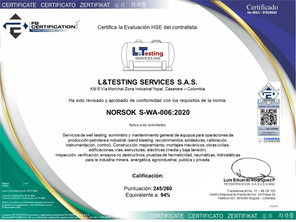 Sistema gestión de calidad